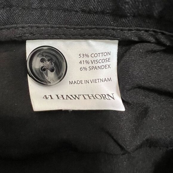 41 Hawthorn Becca Black Onyx Mid-Rise Flat Front Stretch Bootcut Trousers Size 4 - Picture 7 of 11